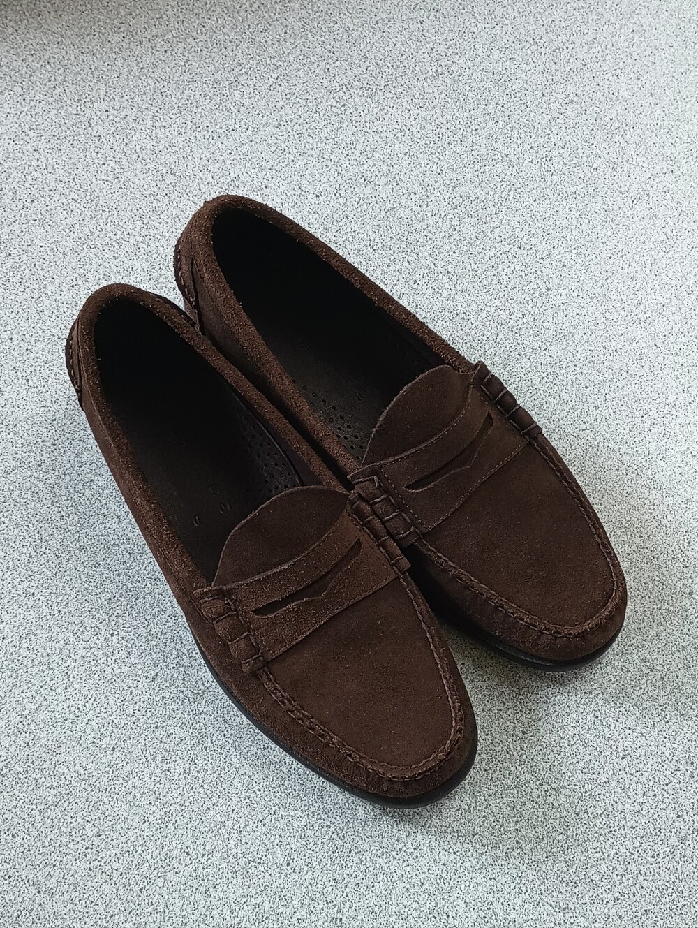 ​L.L. Bean Classic Penny Loafers Chocolate Suede Brown Size 10 M(D)